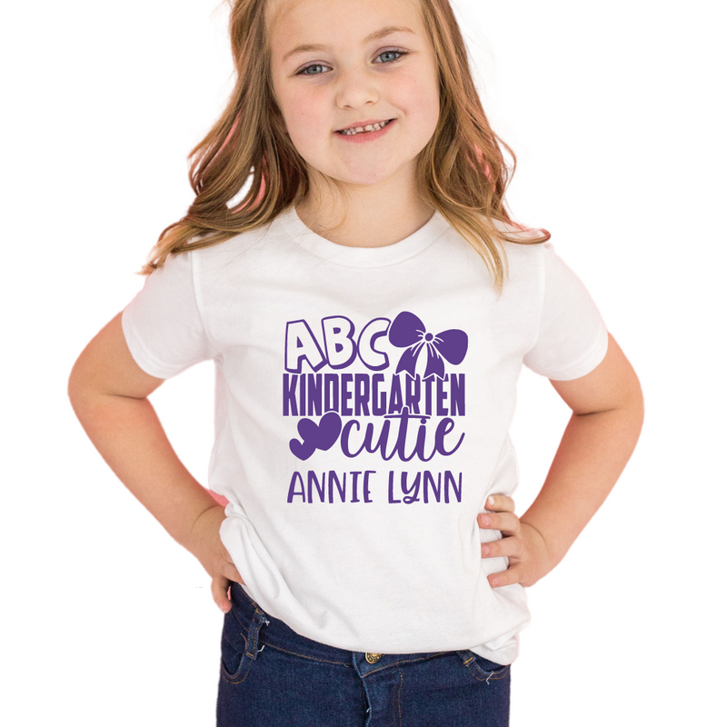 ABC Cutie - Personalized Back To School Shirt For Kids