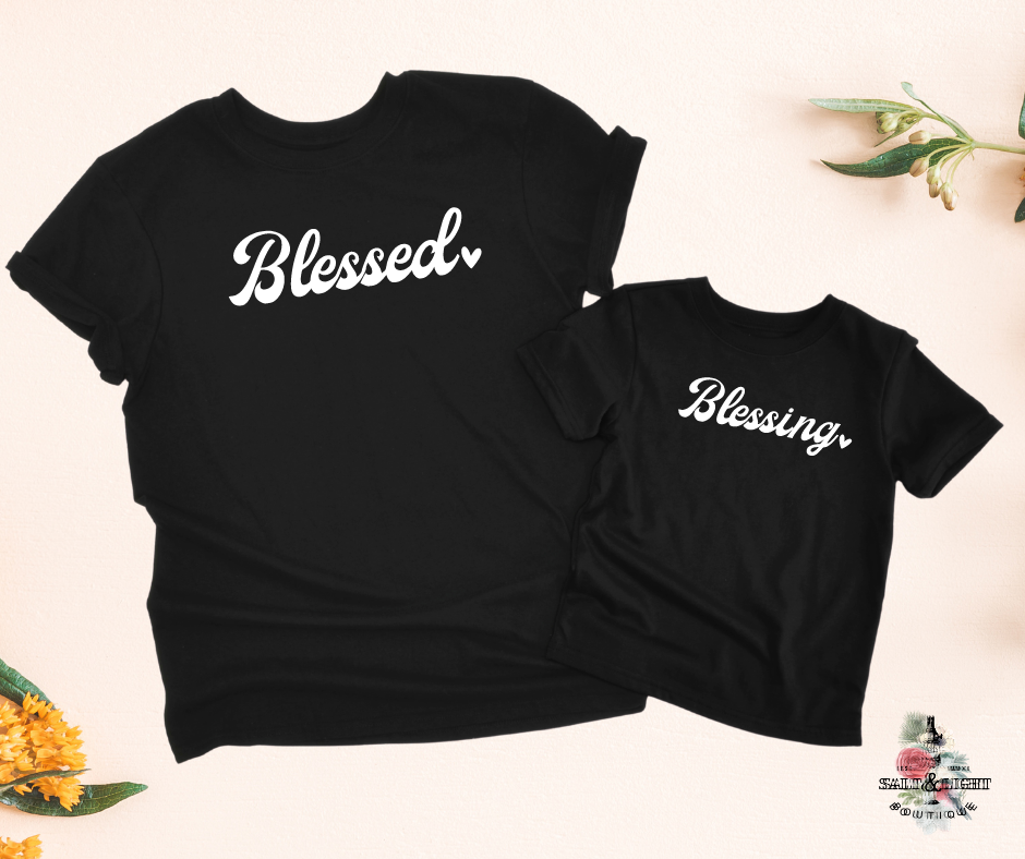 Mommy and Me Tees | Blessed & Blessing | Mommy and Me Outfits | BLESSED & BLESSING