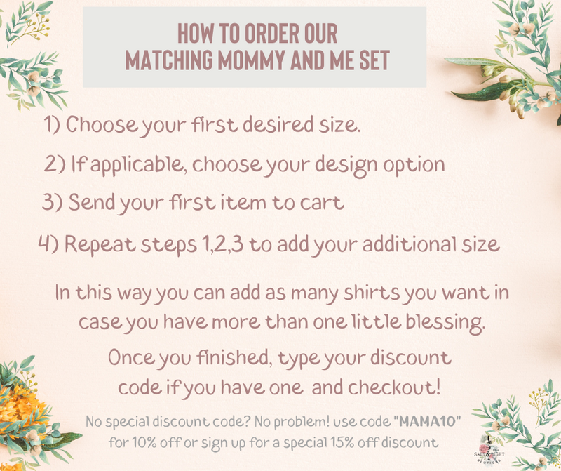 Blessed Mama and Babe Matching Shirts - FLORAL