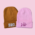 BRO & SIS - Brother Sister Matching Beanies