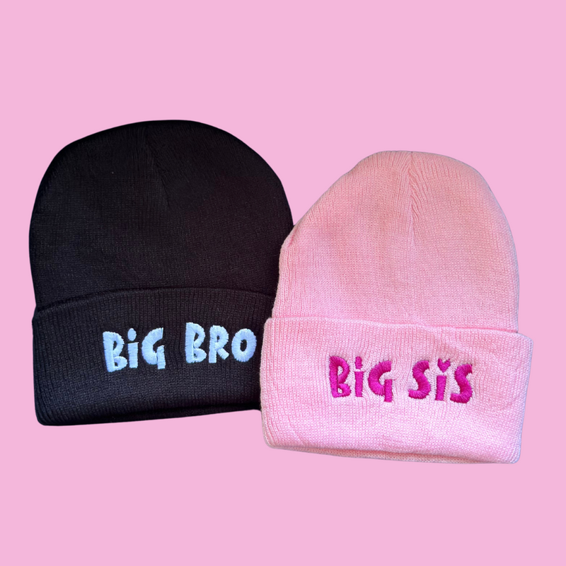 BIG BRO LIL SIS - Brother Sister Matching Beanies