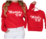 Mama & Mini Elf - Mommy and Me Christmas Sweatshirt