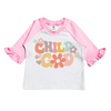 CHILD OF GOD - Pink Raglan Toddler Shirt With Ruffles