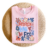 America Land of the Free - Floral - 4TH OF JULY SHIRT