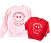 Smile Face Favorite Valentine - Mommy and Me Valentine's Day Sweatshirt