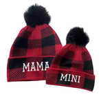 Mama Mini -  Mommy and Me Matching Beanies in BUFFALO PLAID