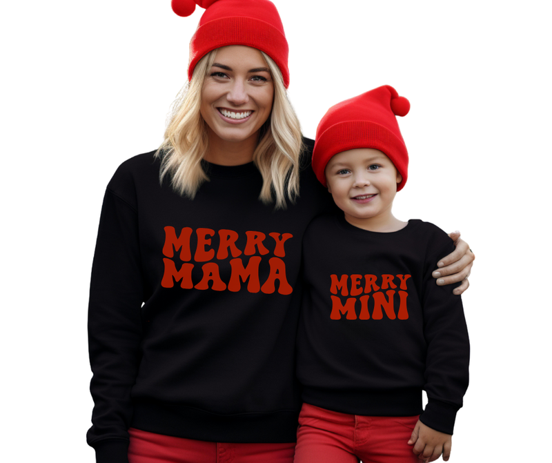 Merry Mama & Mini - Mommy and Me Christmas Sweatshirt