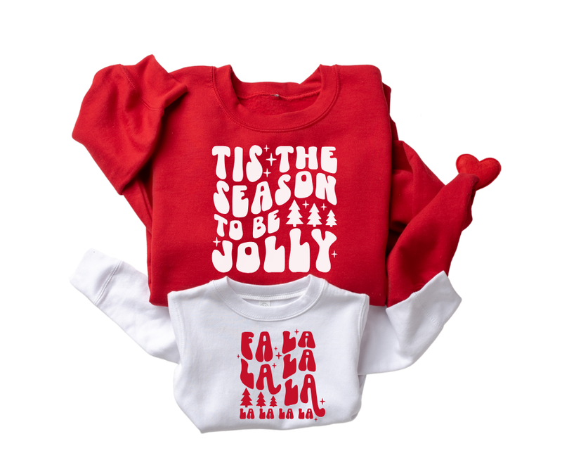 Tis The Season To be Jolly - Mommy and Me Christmas Sweatshirt