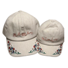 Mama Mini - Embroidered Corduroy Baseball Cap Mommy and Me Matching Hats in CREAM