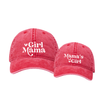 Girl Mama Hat - Baseball Cap Mommy and Me Matching Hats (in RED