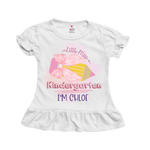 Little Miss - Personalized Back To School Shirt For Kids (White)