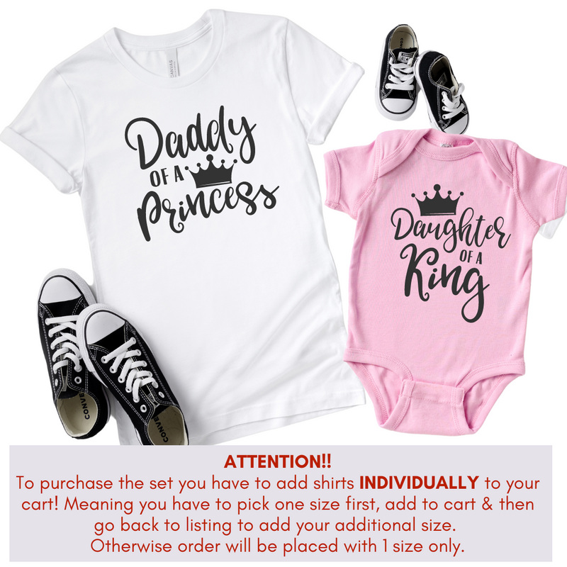 Daddy Of A princess Daddy and Me Matching Shirts