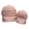 Mama Mini - Embroidered Corduroy Baseball Cap Mommy and Me Matching Hats in PINK