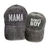 Mama's Boy - Baseball Cap Mommy and Me Matching Hats in BLACK