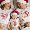 Mama Dada Baby EST 2025 Matching Family Christmas Shirts