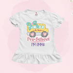 Hi There SCHOOL BUS - Personalized Back To School Shirt For Kids (White)