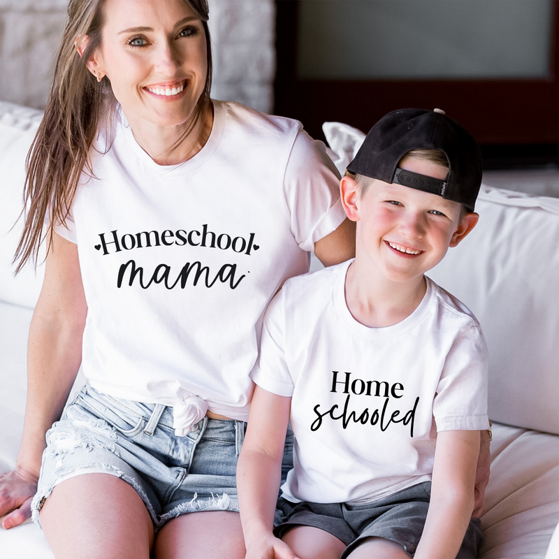 Homeschool Mom + Homeschooled Kid Matching Shirts