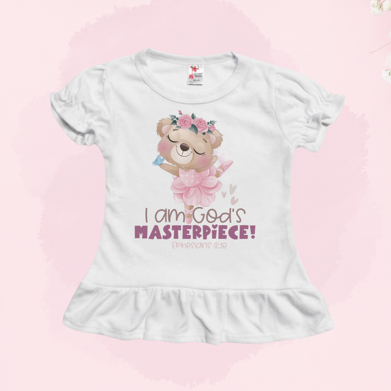 GOD'S MASTERPIECE - Short Sleeve Ruffle T-Shirt - WHITE