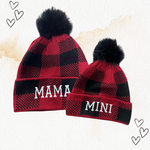 Mama Mini -  Mommy and Me Matching Beanies in BUFFALO PLAID