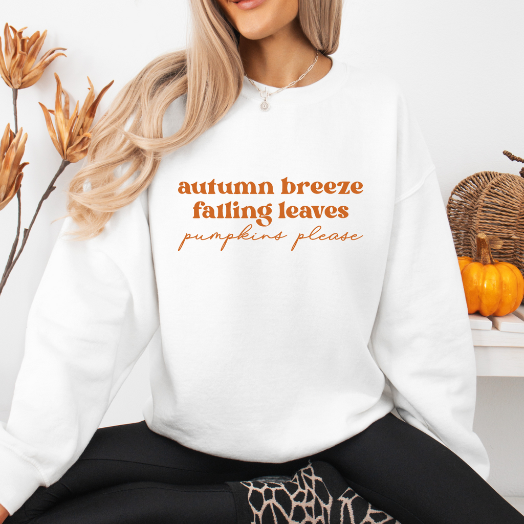 Autumn Breeze Pumpkins Please Sweatshirt