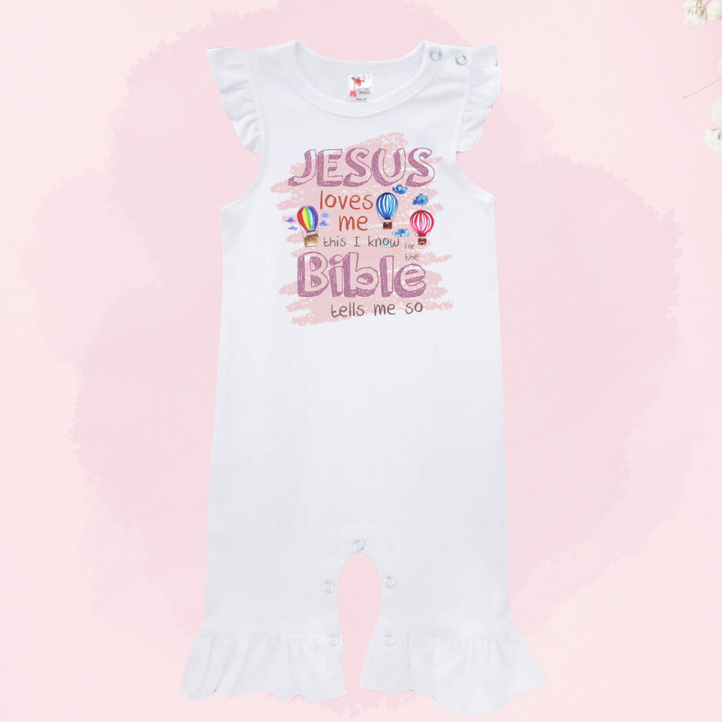 Jesus Loves Me - Baby Girl Romper
