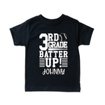 Batter Up - Baseball Personalized Back To School Shirt For Kids