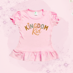 KINGDOM KID - Short Sleeve Ruffle T-Shirt - PINK