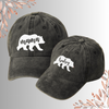 Mama Bear - Baseball Cap Mommy and Me Matching Hats in BLACK