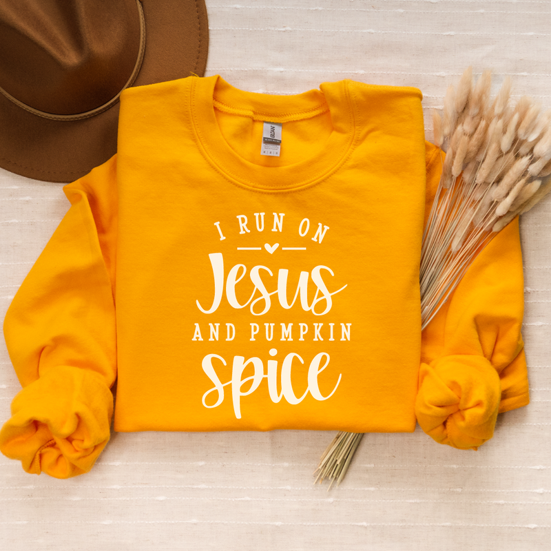 I Run On Jesus And Pumpkin Spice Sweatshirt