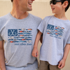 Reel Cool Dad and Kid - American Flag - Daddy and Me Matching Shirts
