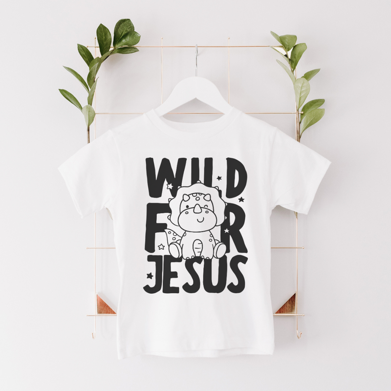 WILD FOR JESUS - Short Sleeve T-Shirt in White