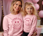 Smile Face Favorite Valentine - Mommy and Me Valentine's Day Sweatshirt