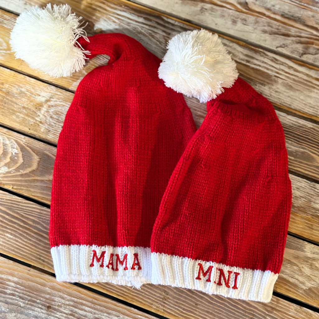 Mama Mini -  Mommy and Me Matching Beanies - SANTA HATS