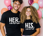 HER AND HIS VALENTINE  Couple Shirts