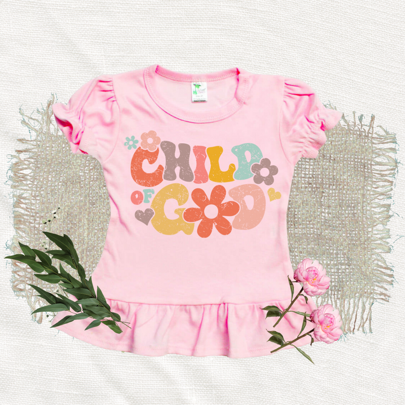 CHILD OF GOD - Short Sleeve Ruffle T-Shirt - PINK