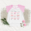 GOD SAYS I AM - COQUETTE BOW - Short Sleeve T-Shirt - RAGLAN IN PINK