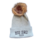 BIG BRO CLUB - FUR POMPOM - Brother Sister Matching Beanies