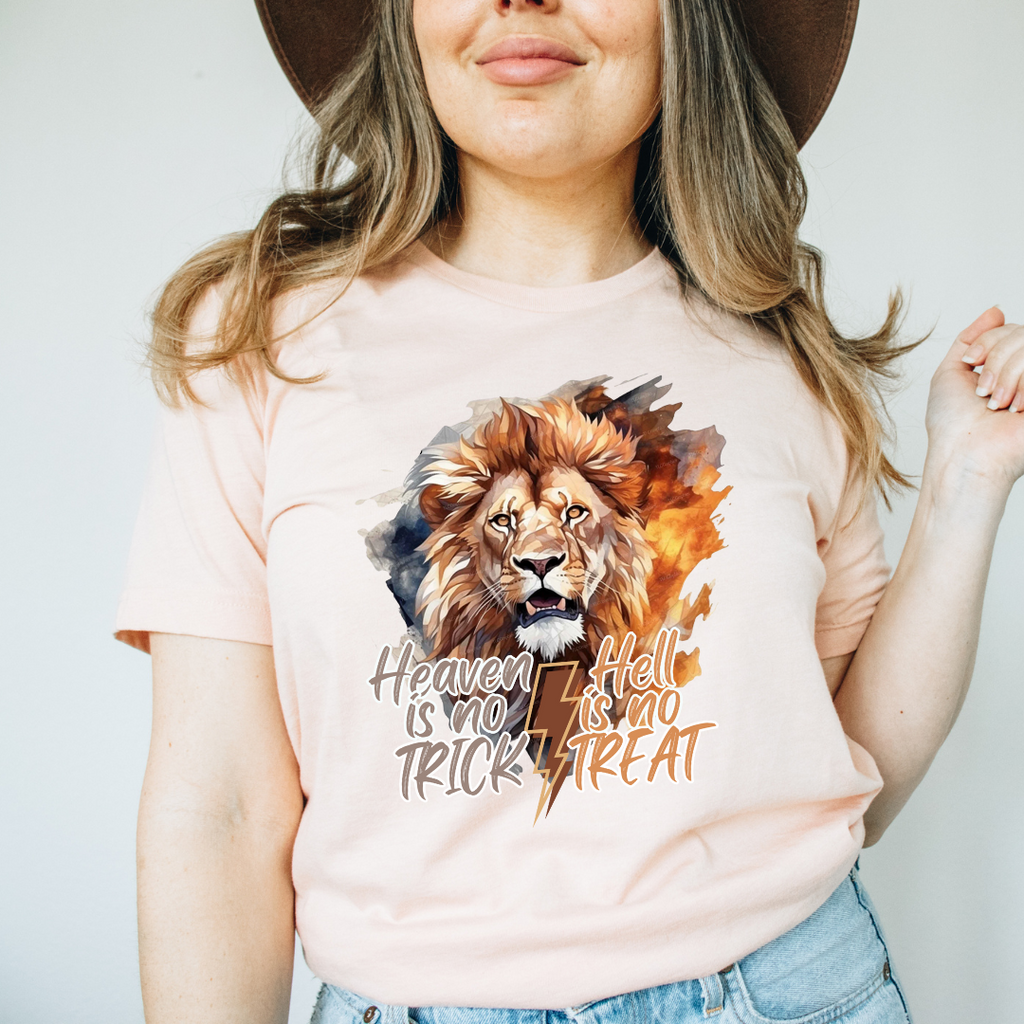 Heaven Is No Trick Christian Halloween T-Shirt – Faith Graphic Tee
