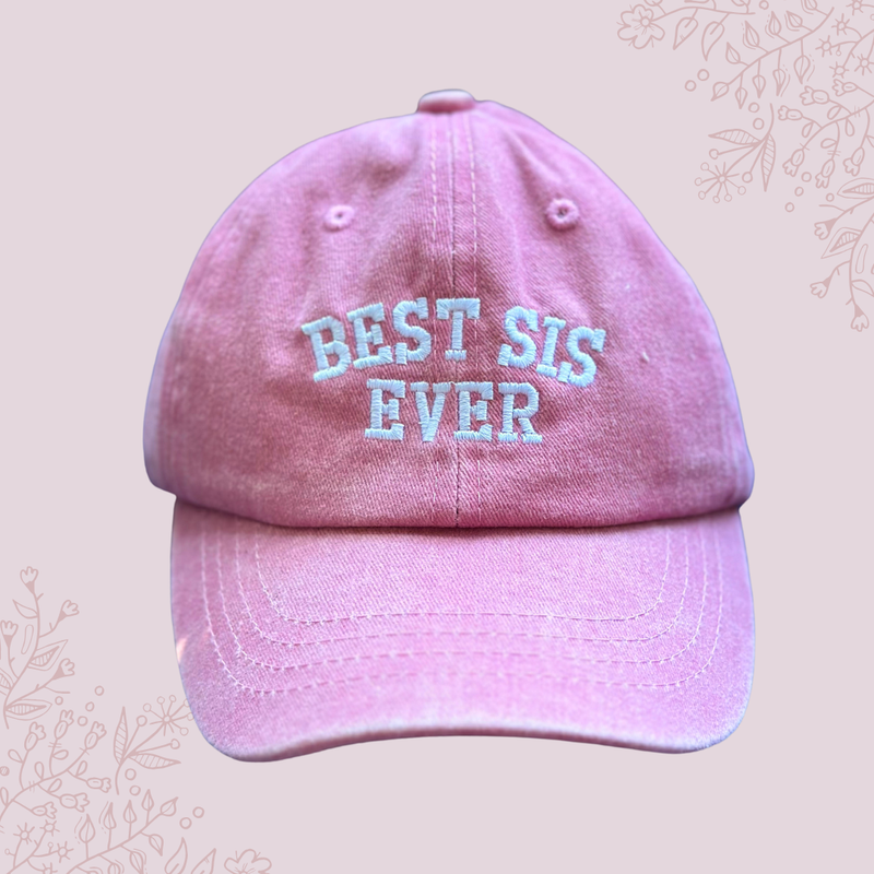 Best Bro & Sis Ever (EMBROIDERED) - Brother Sister Matching Hats