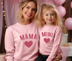 Mama + Mama Mini Valentine - Mommy and Me Valentine's Day Sweatshirt