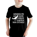 Roared My Way - Dinosaur Personalized Back To School Shirt For Kids