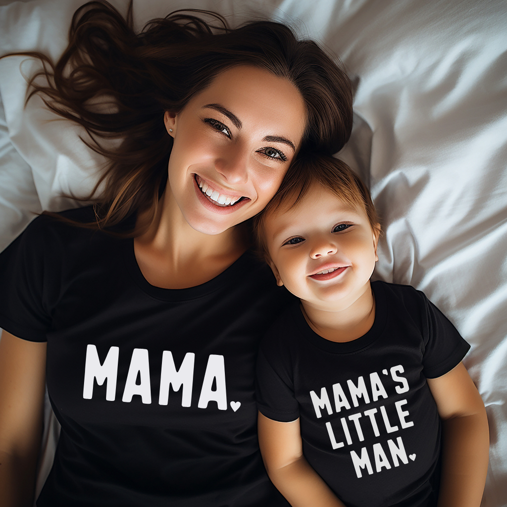Mama's Little Man - Mommy and Me Matching Shirts