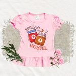 SPREAD THE GOSPEL - Short Sleeve Ruffle T-Shirt - PINK