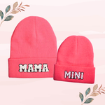 Mama Mini -  Mommy and Me Matching Beanies in PINK