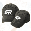 Mama Bear - Baseball Cap Mommy and Me Matching Hats in BLACK