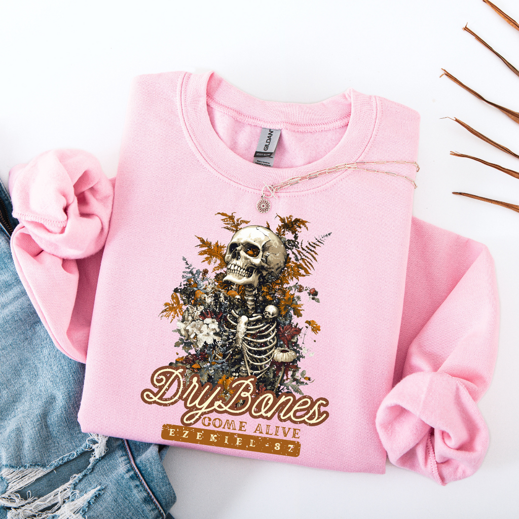 “Dry Bones Come Alive Christian Halloween Sweatshirt – Vintage Fall Crewneck”