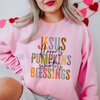 Jesus Pumpkins & Blessings Christian Fall Sweatshirt – Cozy Faith Crewneck for Women