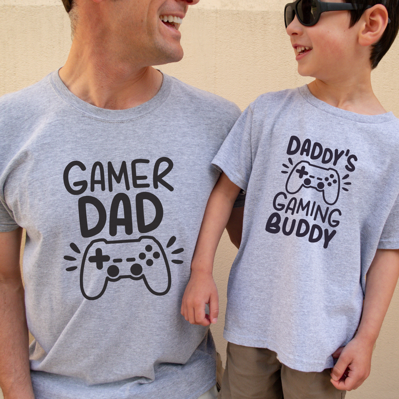 Gamer Dad And Daddy's Gaming Buddy - Daddy and Me Matching Shirts