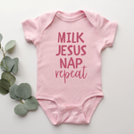 MILK JESUS NAP REPEAT - Short Sleeve Tee