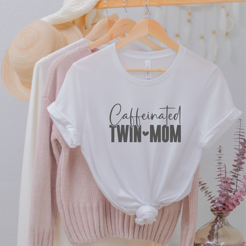 Caffeinated Twin Mom - Twin Mom Shirt